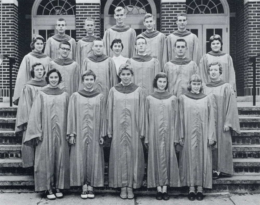 1958 Jenkintown High School choral ensemble singing the Jenkintown Alma Mater